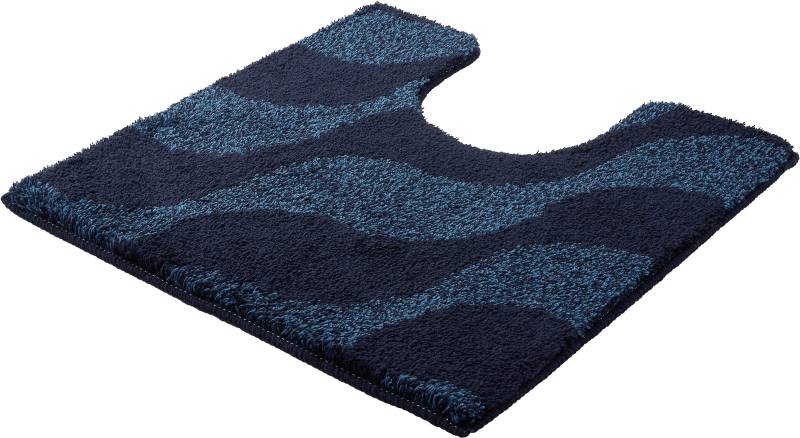 Kleine Wolke Badematte ""Onda"" Höhe 15 mm rutschhemmend beschichtet fußbodenheizungsgeeignet Badteppich, modernes Ton in Ton Wellendesign, flauschig von Kleine Wolke