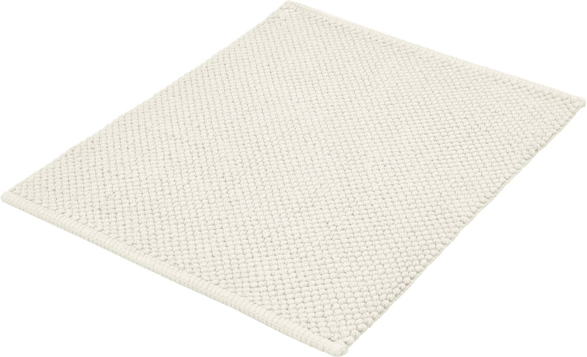 Kleine Wolke Badematte "Punto" Höhe 5 mm rutschhemmend beschichtet fußbodenheizungsgeeignet Badteppich, Uni Farben, Oberfläche reine Baumwolle von Kleine Wolke