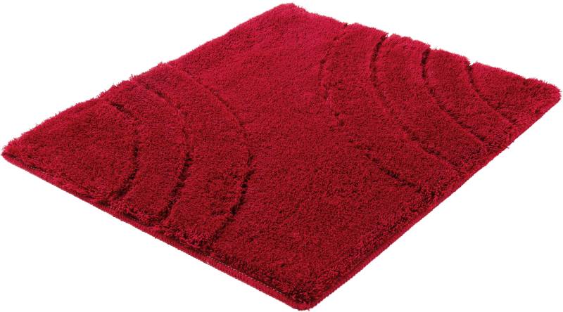 Kleine Wolke Badematte ""Saturn"" Höhe 25 mm rutschhemmend beschichtet fußbodenheizungsgeeignet Badteppich, Uni Farben, modernes Design, Hoch-Tief Effekt von Kleine Wolke