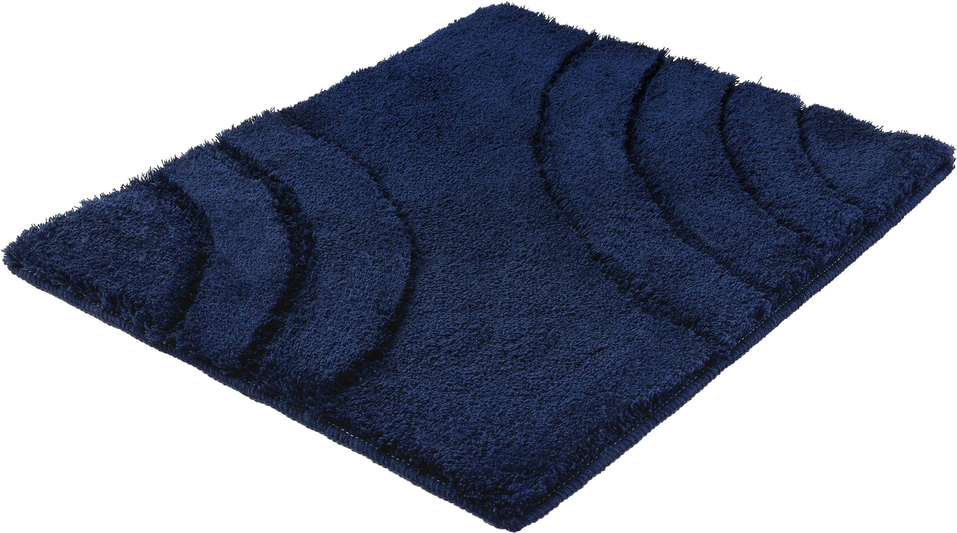 Kleine Wolke Badematte ""Saturn"" Höhe 25 mm rutschhemmend beschichtet fußbodenheizungsgeeignet Badteppich, Uni Farben, modernes Design, Hoch-Tief Effekt von Kleine Wolke