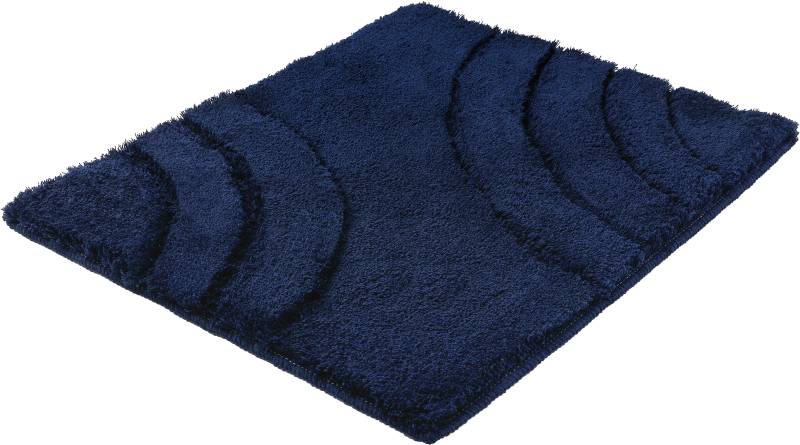 Kleine Wolke Badematte ""Saturn"" Höhe 25 mm rutschhemmend beschichtet fußbodenheizungsgeeignet Badteppich, Uni Farben, modernes Design, Hoch-Tief Effekt von Kleine Wolke