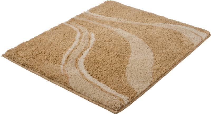 Kleine Wolke Badematte ""Vento"" Höhe 20 mm rutschhemmend beschichtet fußbodenheizungsgeeignet Badteppich, modernes Welledesign, besonders weich von Kleine Wolke