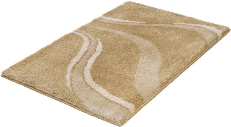 Kleine Wolke Badematte ""Vento"" Höhe 20 mm rutschhemmend beschichtet fußbodenheizungsgeeignet Badteppich, modernes Welledesign, besonders weich von Kleine Wolke