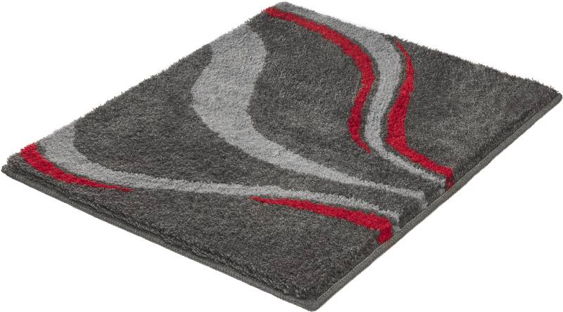 Kleine Wolke Badematte ""Vento"" Höhe 20 mm rutschhemmend beschichtet fußbodenheizungsgeeignet Badteppich, modernes Welledesign, besonders weich von Kleine Wolke