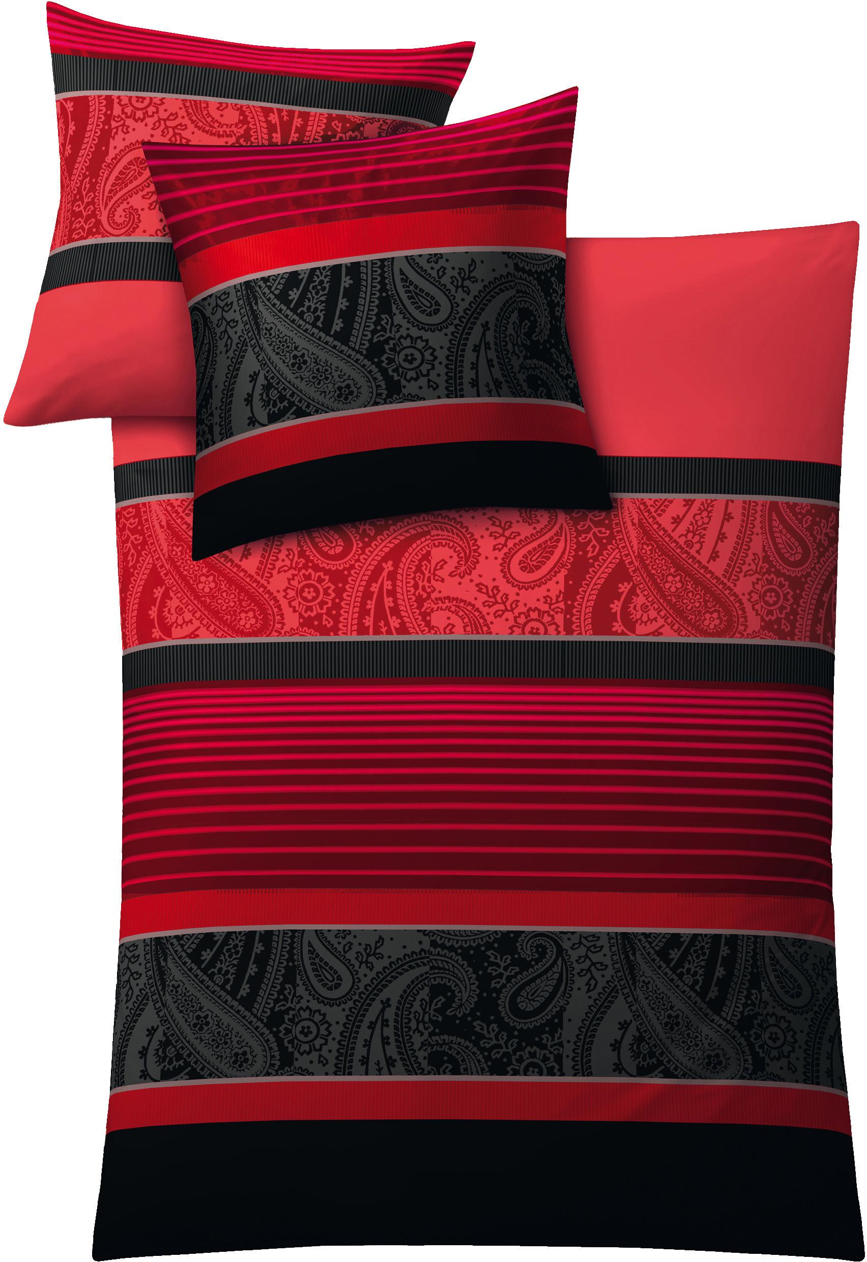 Kleine Wolke Bettwäsche "Cambridge in Gr. 135x200 oder 155x220 cm" 2 Stk. tlg. gestreifte Bettwäsche aus Baumwolle, Bettwäsche mit Paisley-Design von Kleine Wolke