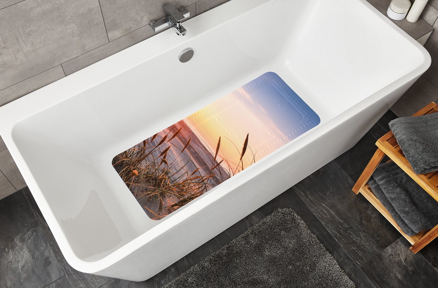 Kleine Wolke Wanneneinlage Juist, B: 36 cm, L: 92 cm von Kleine Wolke