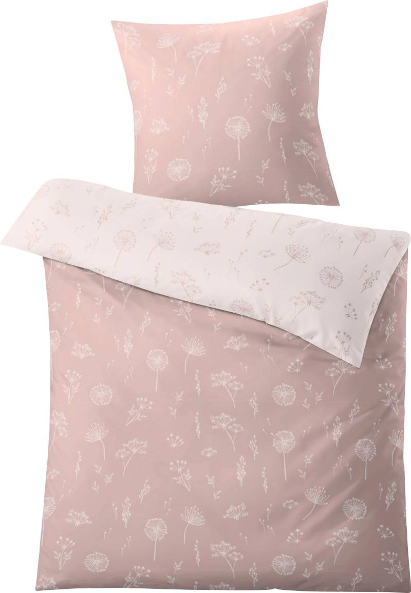 Kleine Wolke Wendebettwäsche "Leone in Gr. 135x200 oder 155x220 cm" 2 Stk. tlg. geblümte Bettwäsche aus Baumwolle, Bettwäsche mit Reißverschluss von Kleine Wolke