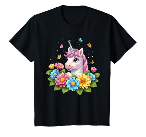 Kinder Süße Einhornblumen Art Girls Fairy Birthday Prasant T-Shirt von Kleine schlage süße Designs