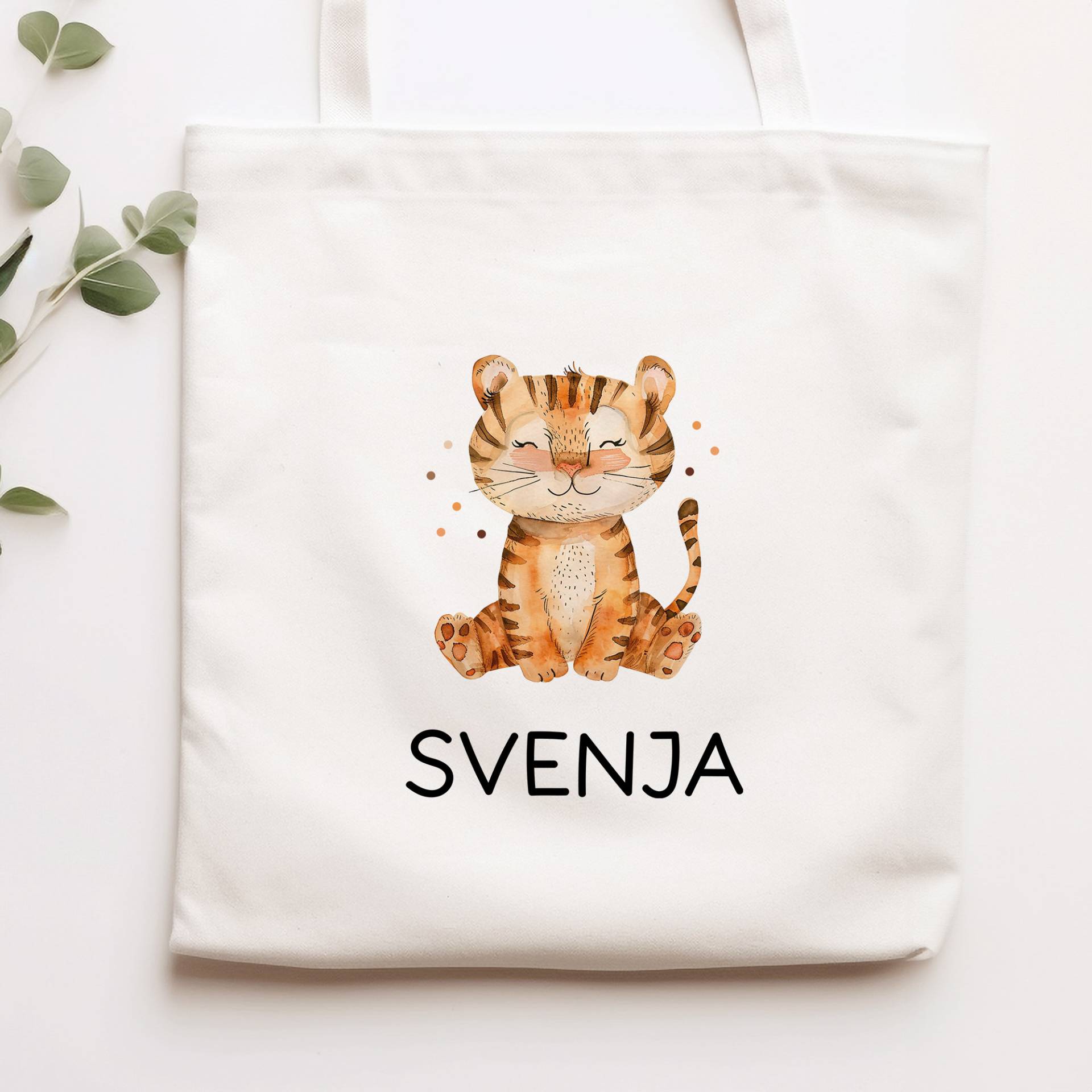 Einschulung Stofftasche Mit Namen Tiger Personalisiert Kinder-Beutel Als Sporttasche, Wechselwäsche, Stoffbeutel Kita, Schule & Kindergarten von KleineBuchstabenDE