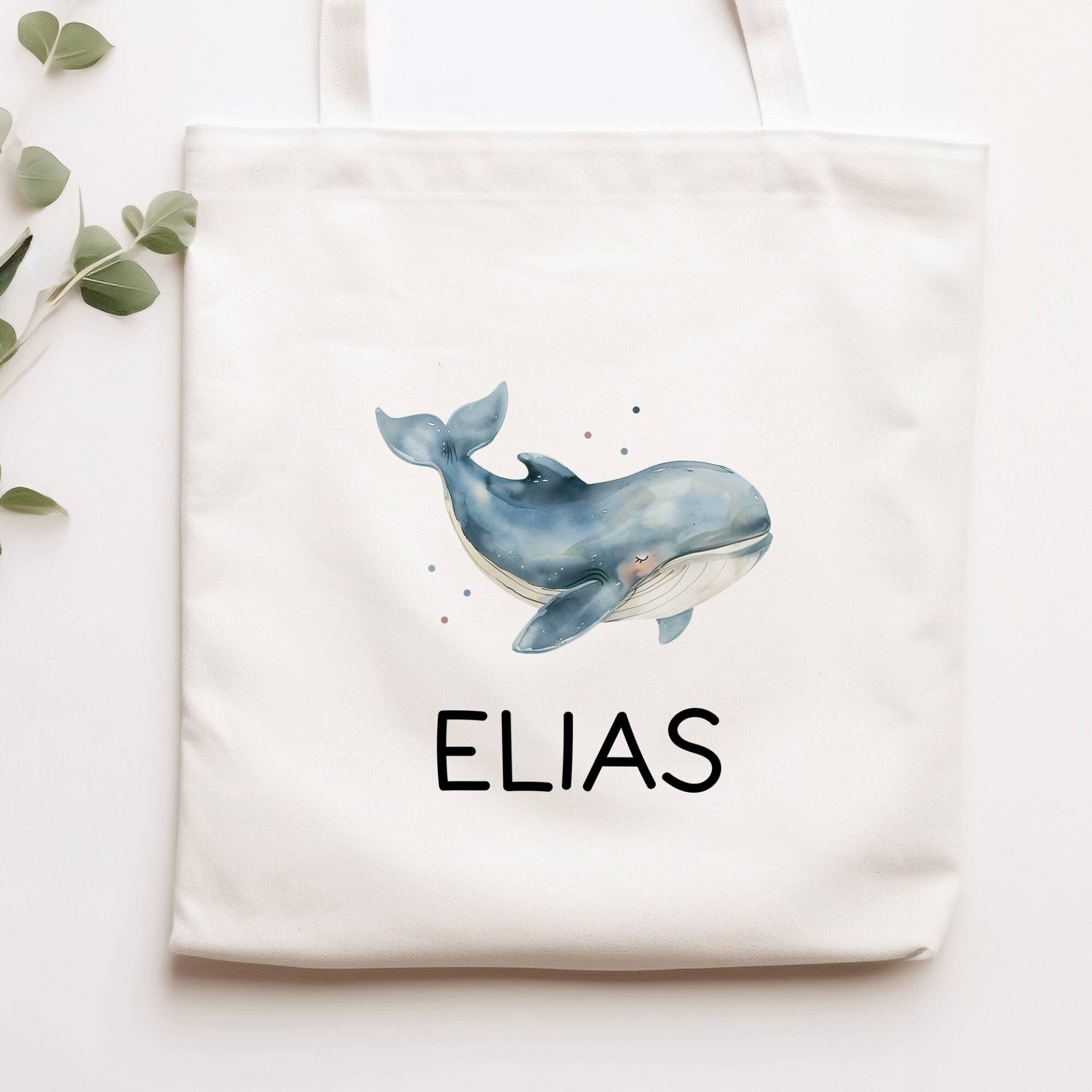 Einschulung Stofftasche Mit Namen Wal Personalisiert Kinder-Beutel Als Sporttasche, Wechselwäsche, Stoffbeutel Kita, Schule & Kindergarten von KleineBuchstabenDE