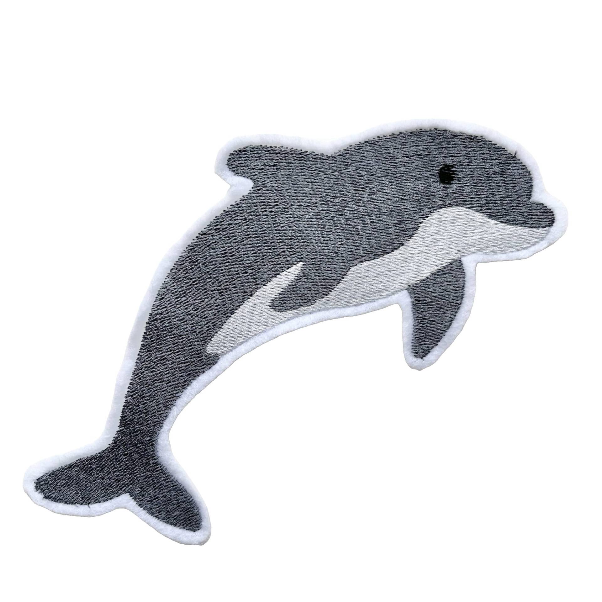 Aufnäher/ Applikation "Delfin" - Bestickt Auf Filz 2 Größen Zur Auswahl von KleineKinderstube