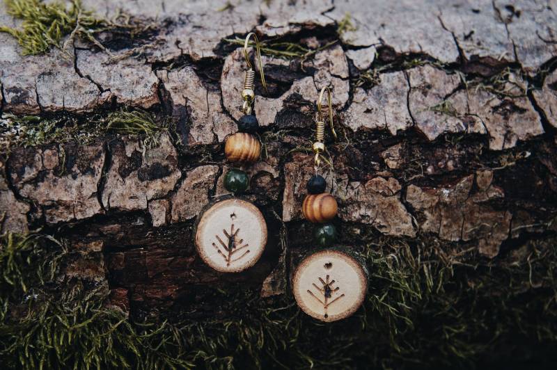 Waldliebe Ohrringe Boho Hippie Öko Outdoor Liebe Waldliebe Ohrringe Boho Hippie Öko Outdoor Liebe von KleineLichtwerkelei