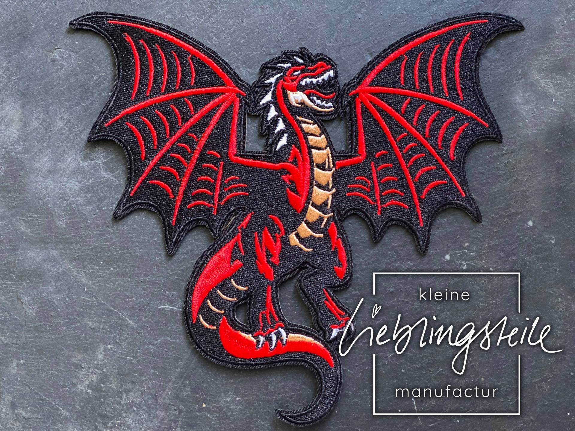 Drache Aufnäher Bügelbild Aufkleber von KleineLieblingsteile