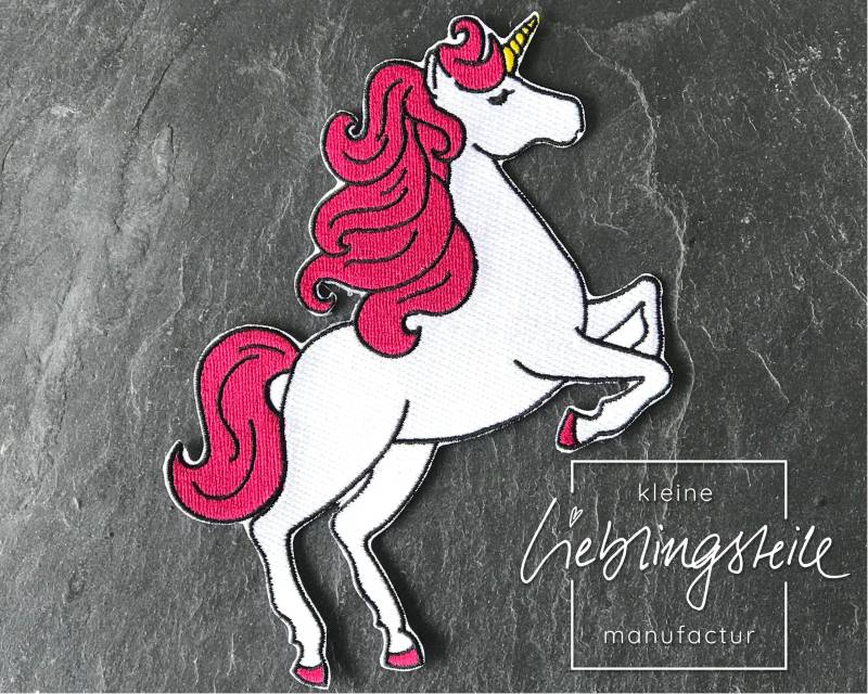 Einhorn Aufnäher Bügelbild Aufbügler Gestickt von KleineLieblingsteile