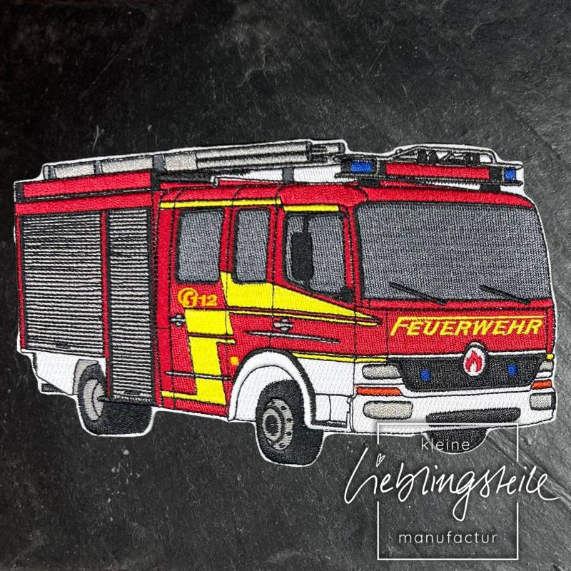 Feuerwehr Feuerwehrauto Aufnäher Bügelbild Aufbügler Aufkleber von KleineLieblingsteile