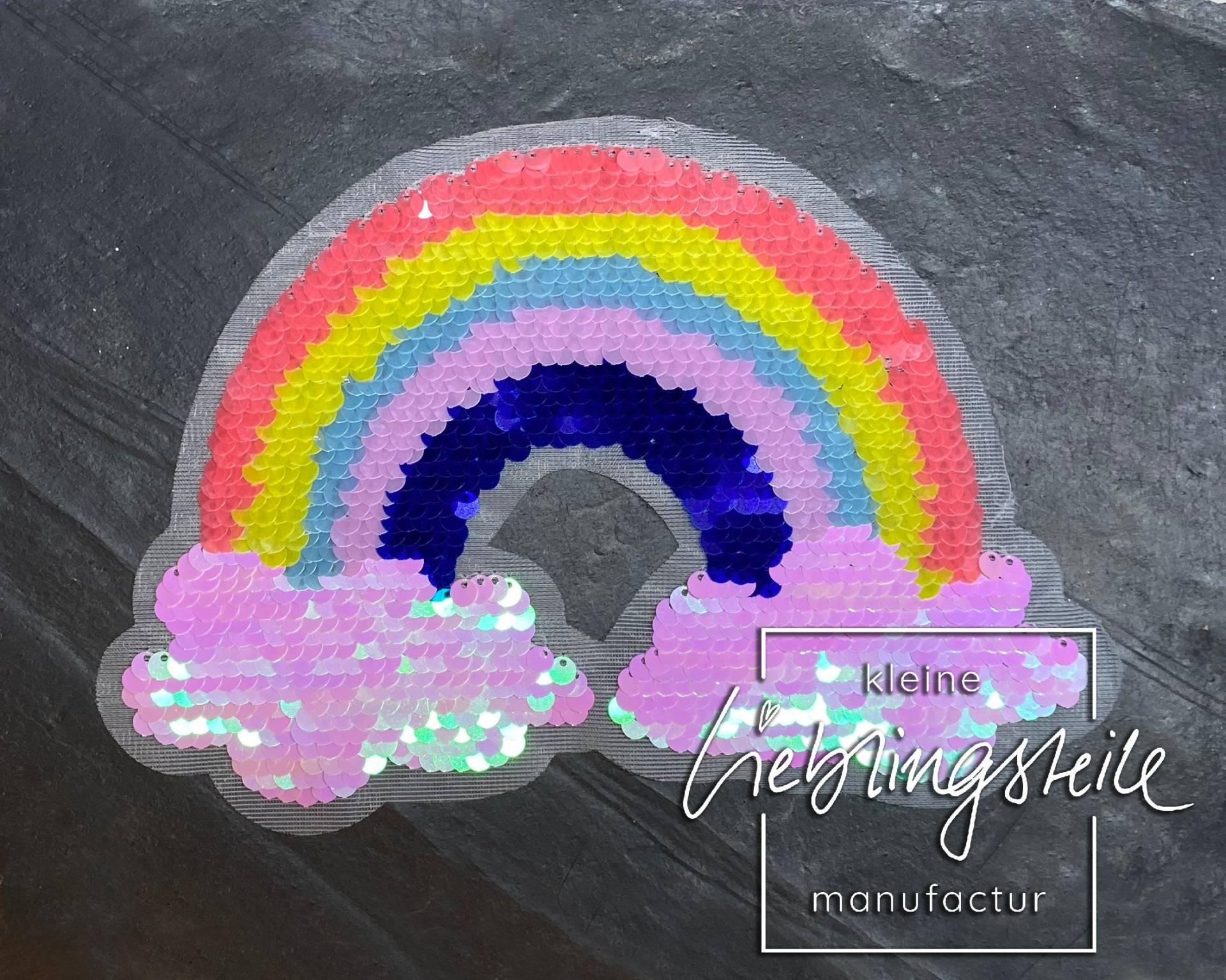 Regenbogen Wendepailletten Aufnäher Applikation Regenbogen Wendepailletten Aufnäher Applikation von KleineLieblingsteile