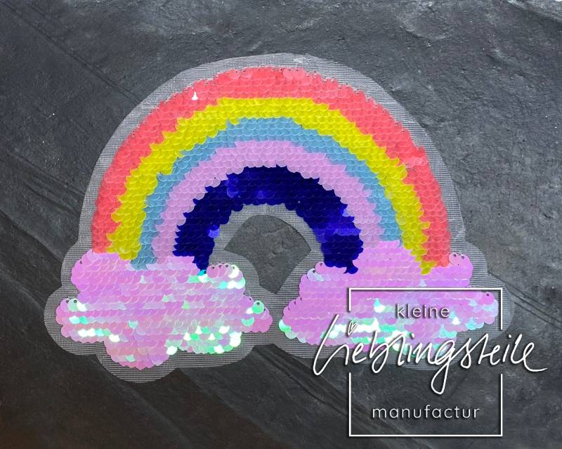 Regenbogen Wendepailletten Aufnäher Applikation Regenbogen Wendepailletten Aufnäher Applikation von KleineLieblingsteile