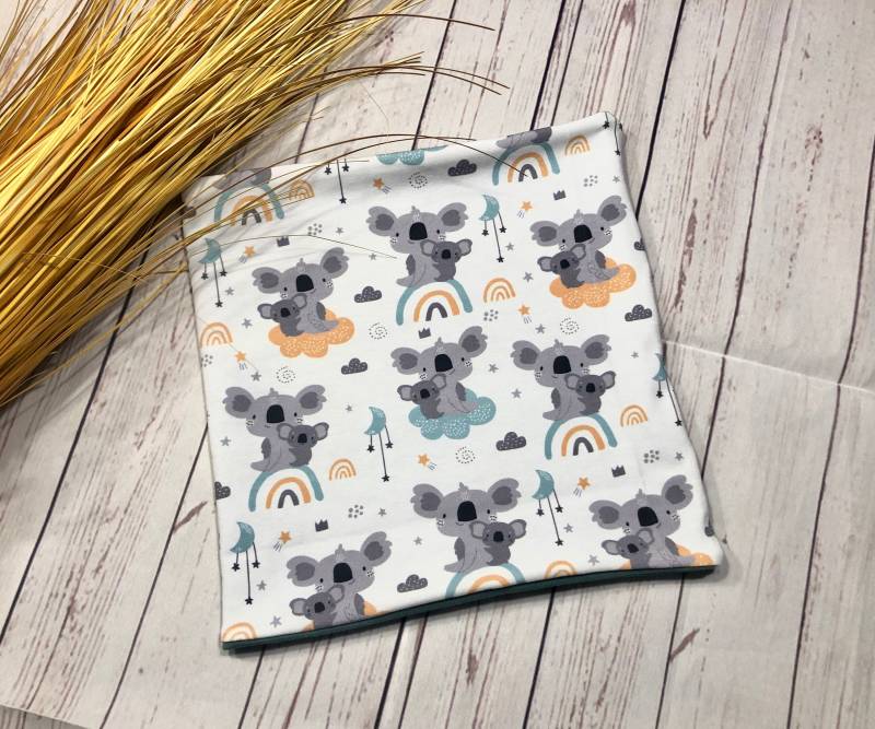 Wendeloop Loop Baby Ku 44-62 „Koala" Mit Anthrazit, Andere Farben Möglich, Schal Damen von KleineNaeaehmadame