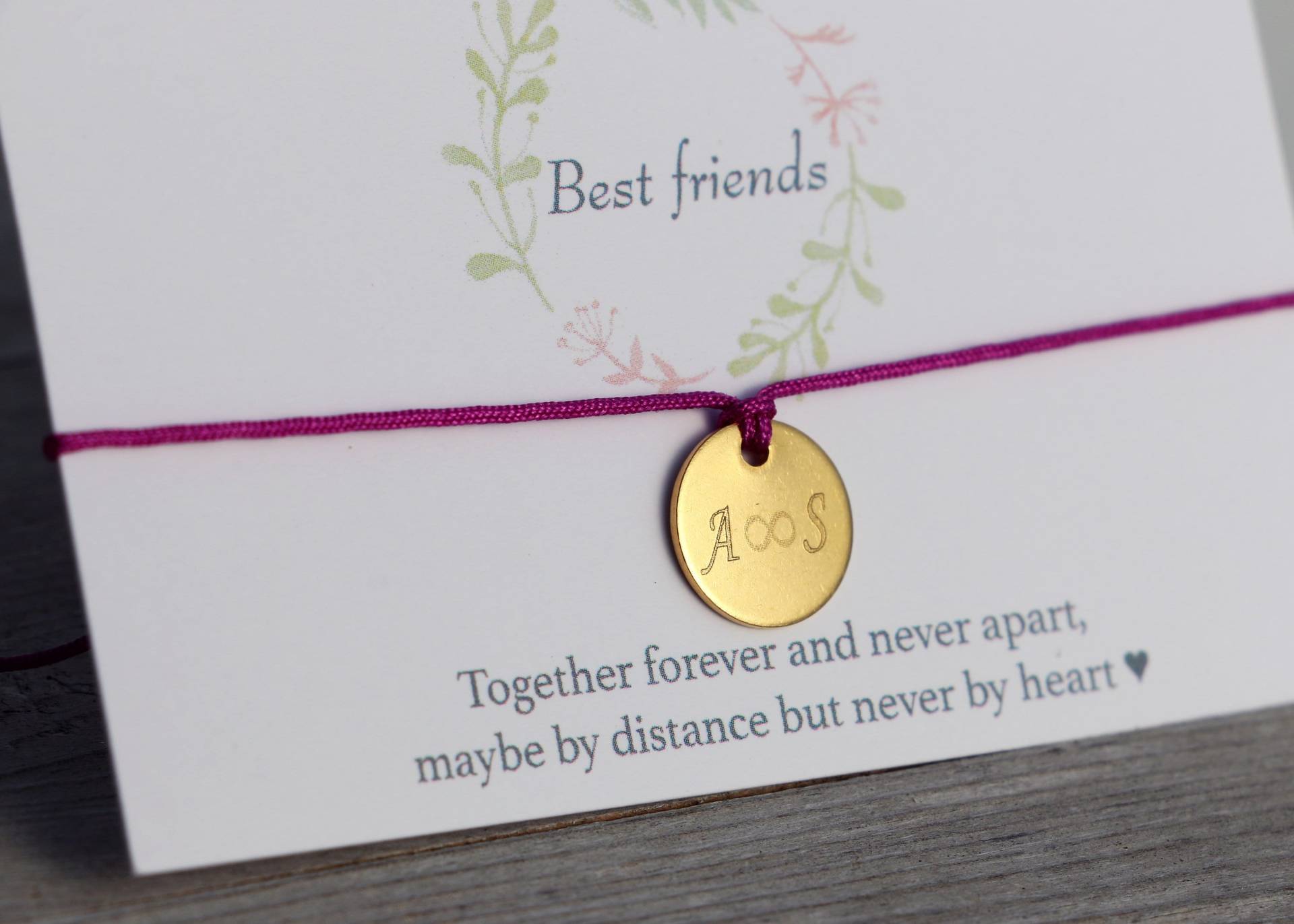 Freundschaftsarmband Gravur Edelstahl Gold Infinity von KleineSchatztruhe