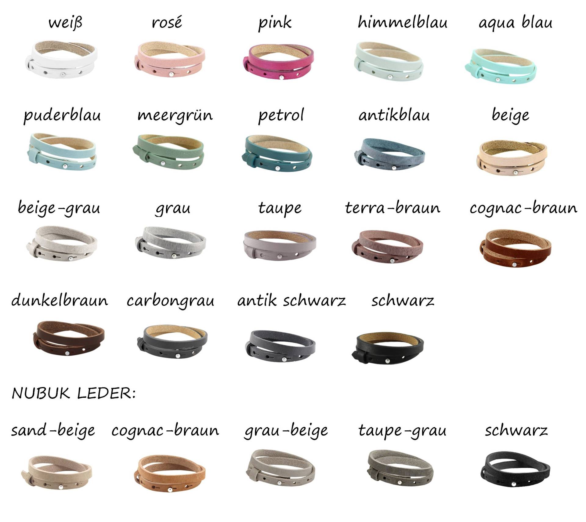 Lederwickelarmband Für Schiebeperlen in Wunschfarbe von KleineSchatztruhe