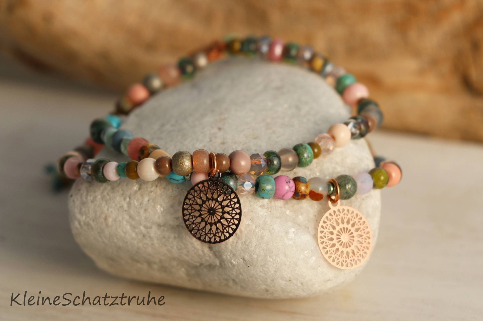 Perlenarmband Mandala - One Size von KleineSchatztruhe