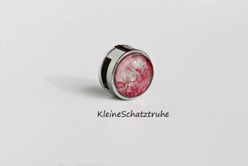 Schiebeperle Blüten Rosé Für Lederarmbänder von KleineSchatztruhe