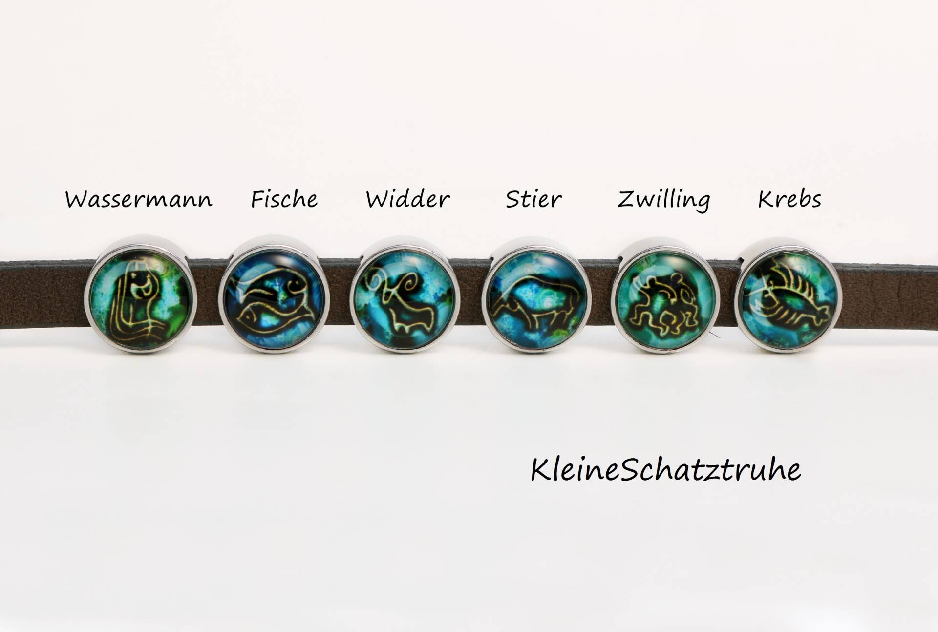 Schiebeperle "sternzeichen" Für Lederarmbänder von KleineSchatztruhe
