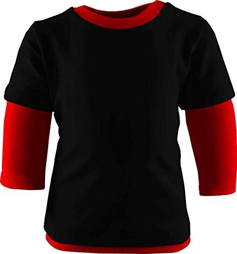 Baby Shirt Multicolor Langarm (Farbe schwarz-rot) (Größe 86-92) von Kleiner Fratz