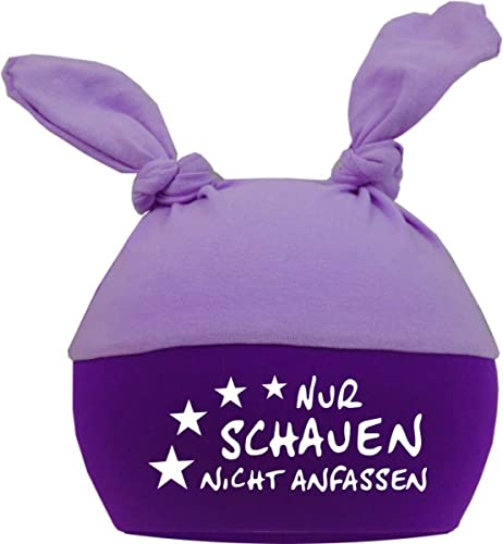 Kleiner Fratz Baby 2-Zipfelmütze Multicolor (Flieder-lila) (Gr. 1 (KU: 35-42)) Nur schauen Nicht anfassen von Kleiner Fratz