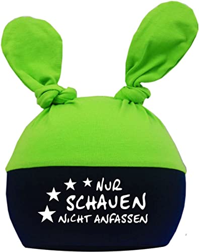 Kleiner Fratz Baby 2-Zipfelmütze Multicolor (Lime-Navy) (Gr. 1 (KU: 35-42)) Nur schauen Nicht anfassen von Kleiner Fratz