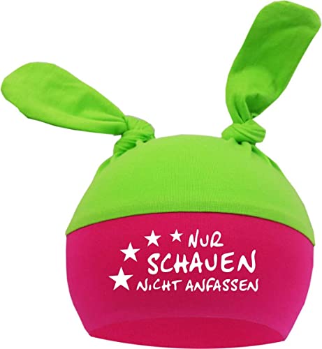 Kleiner Fratz Baby 2-Zipfelmütze Multicolor (Lime-pink) (Gr. 1 (KU: 35-42)) Nur schauen Nicht anfassen von Kleiner Fratz