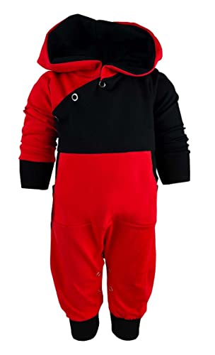 Kleiner Fratz Langarm Kapuzen Hoodie Multicolor Overall (Farbe rot-schwarz (Gr. 60-66) von Kleiner Fratz