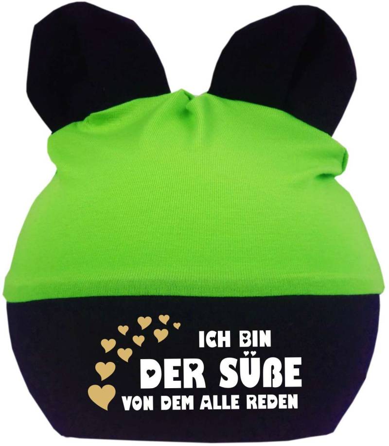 Baby Ohren Mütze Multicolor Mit Ich Bin Der Süße von KleinerFratzStore