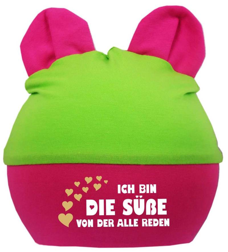 Baby Ohren Mütze Multicolor Mit Ich Bin Die Süße von KleinerFratzStore