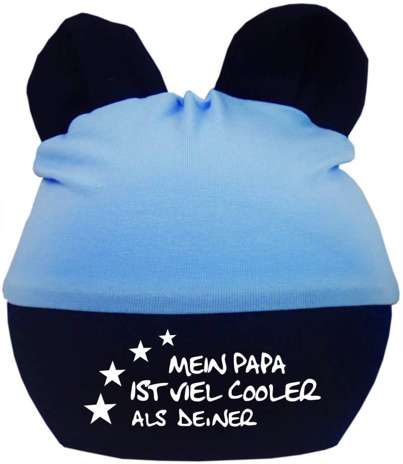 Baby Ohren Mütze Multicolor Mit Mein Papa Ist Cooler von KleinerFratzStore