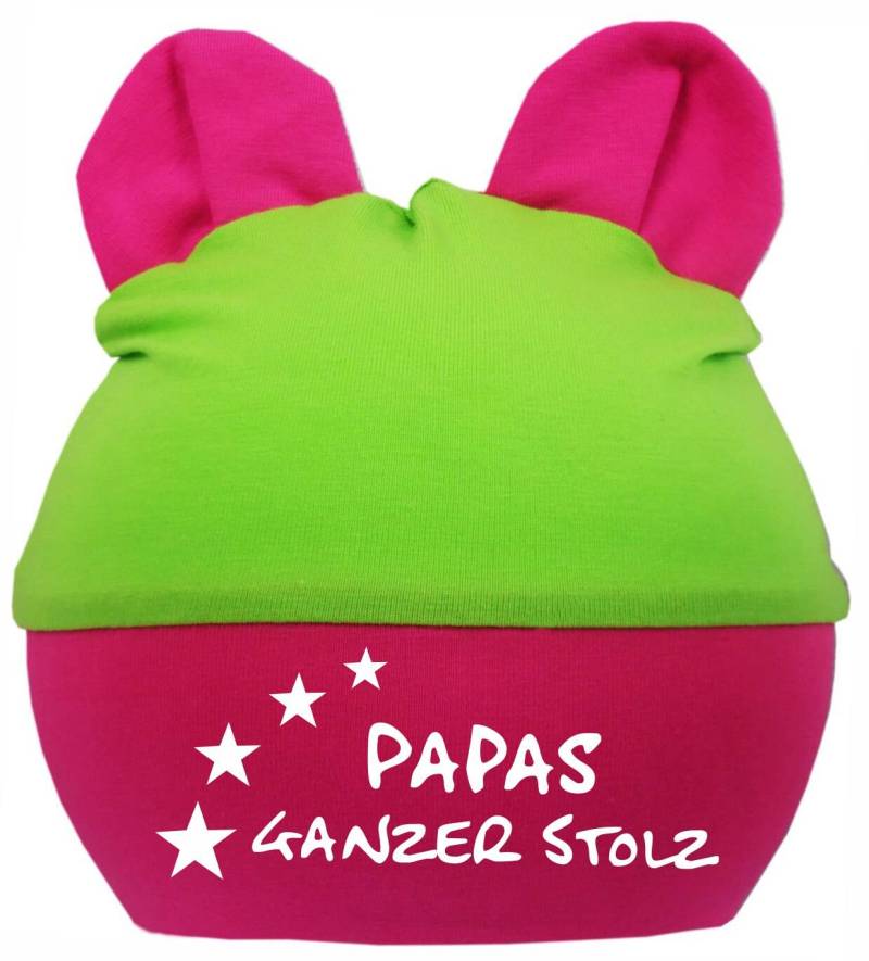 Baby Ohren Mütze Multicolor Mit Papas Ganzer Stolz von KleinerFratzStore