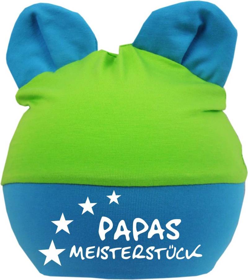 Baby Ohren Mütze Multicolor Mit Papas Meisterstück von KleinerFratzStore