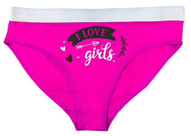 Damen Slip Personalisiert Mit Dem Motiv I Love Girls von KleinerFratzStore