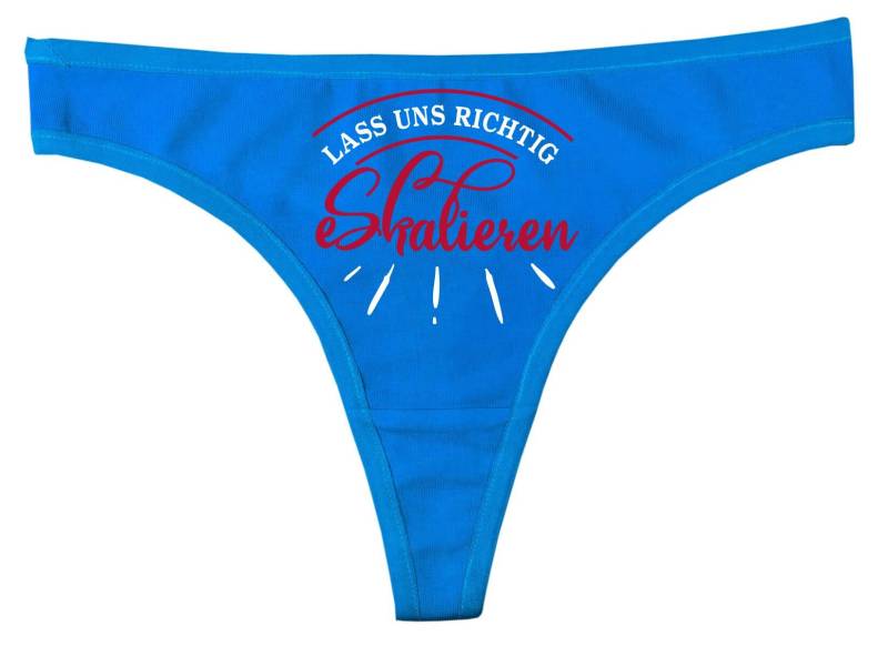Damen String Tanga Mit Dem Motiv Lass Uns Richtig Eskalieren von KleinerFratzStore