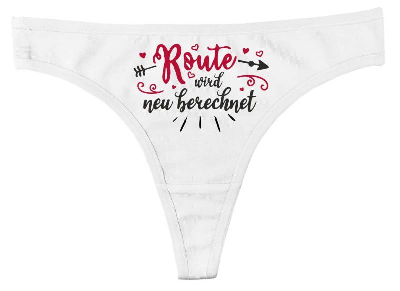 Damen String Tanga Mit Dem Motiv Route Wird Neu Berechnet von KleinerFratzStore