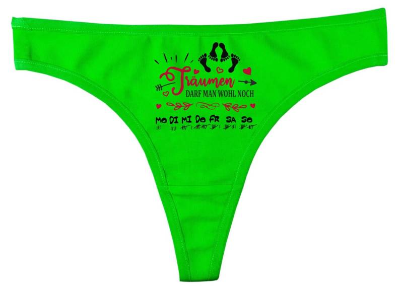 Damen String Tanga Mit Dem Motiv Träumen Darf Man Wohl Noch von KleinerFratzStore
