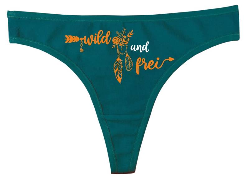 Damen String Tanga Mit Dem Motiv Wild Und Frei von KleinerFratzStore