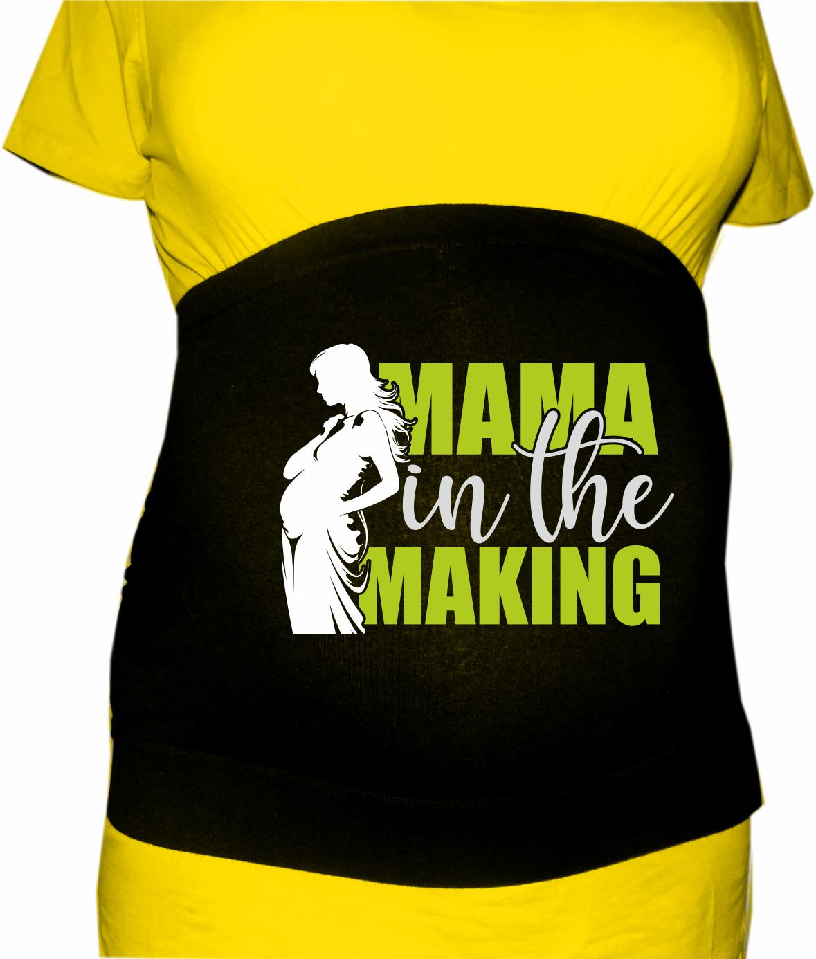 Größenverstellbares Bauchband Bedruckt Mit Mama in The Making von KleinerFratzStore