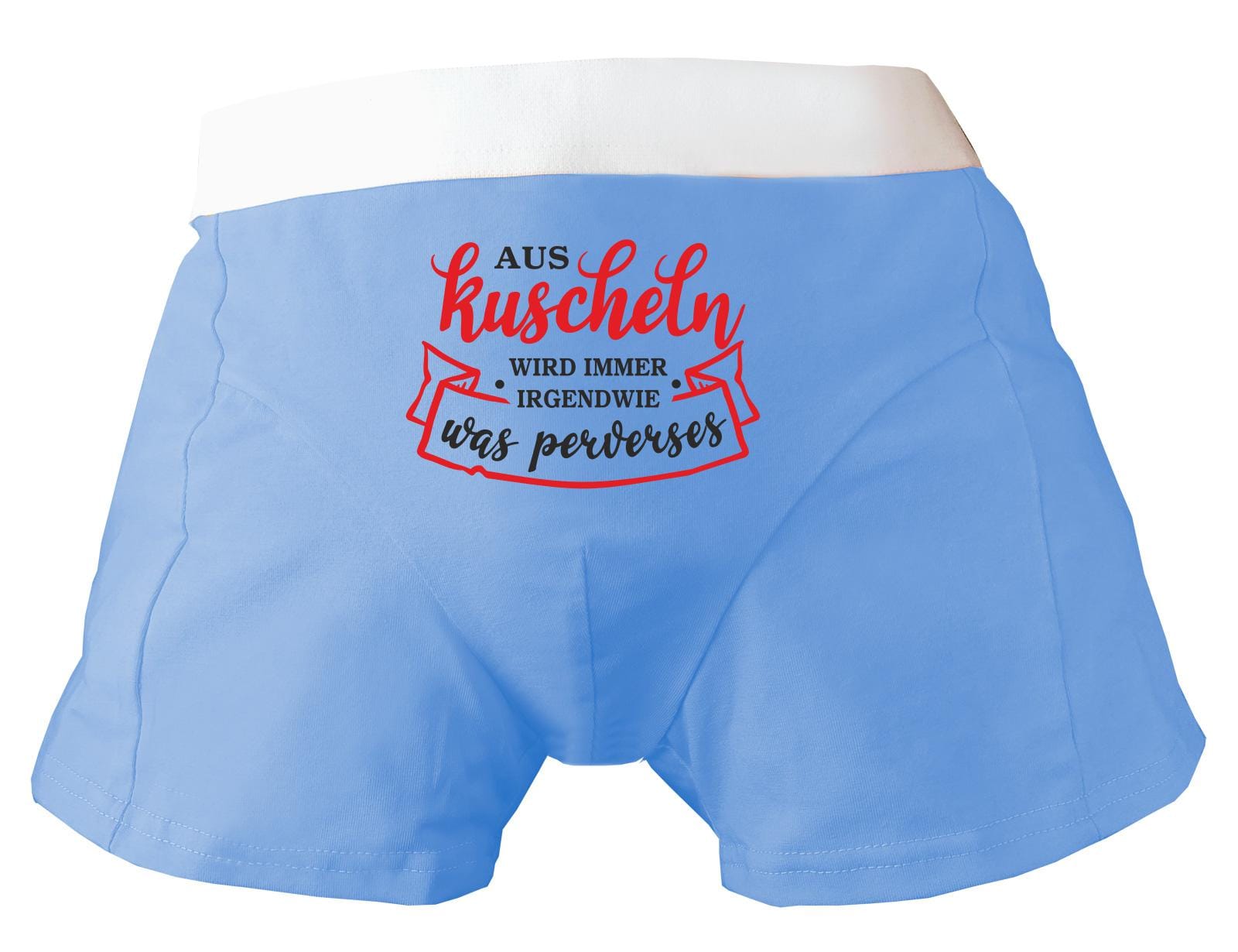 Herren Boxershort Bedruckt Mit Aus Kuscheln Wird Immer Etwas Perverses von KleinerFratzStore