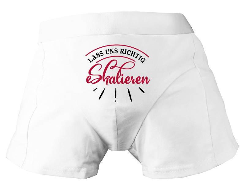 Herren Boxershort Bedruckt Mit Lass Uns Eskalieren von KleinerFratzStore