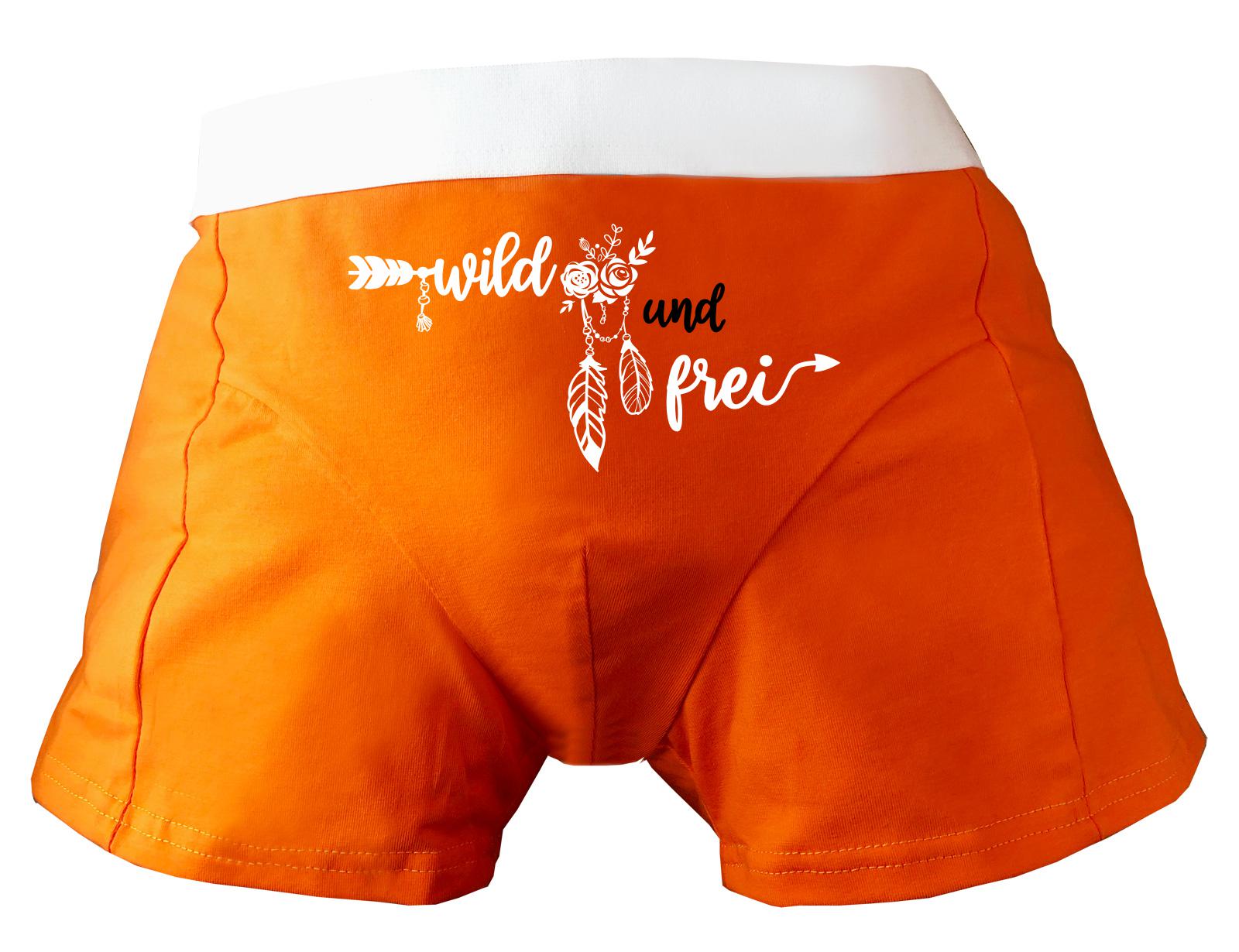 Herren Boxershort Bedruckt Mit Wild Und Frei von KleinerFratzStore