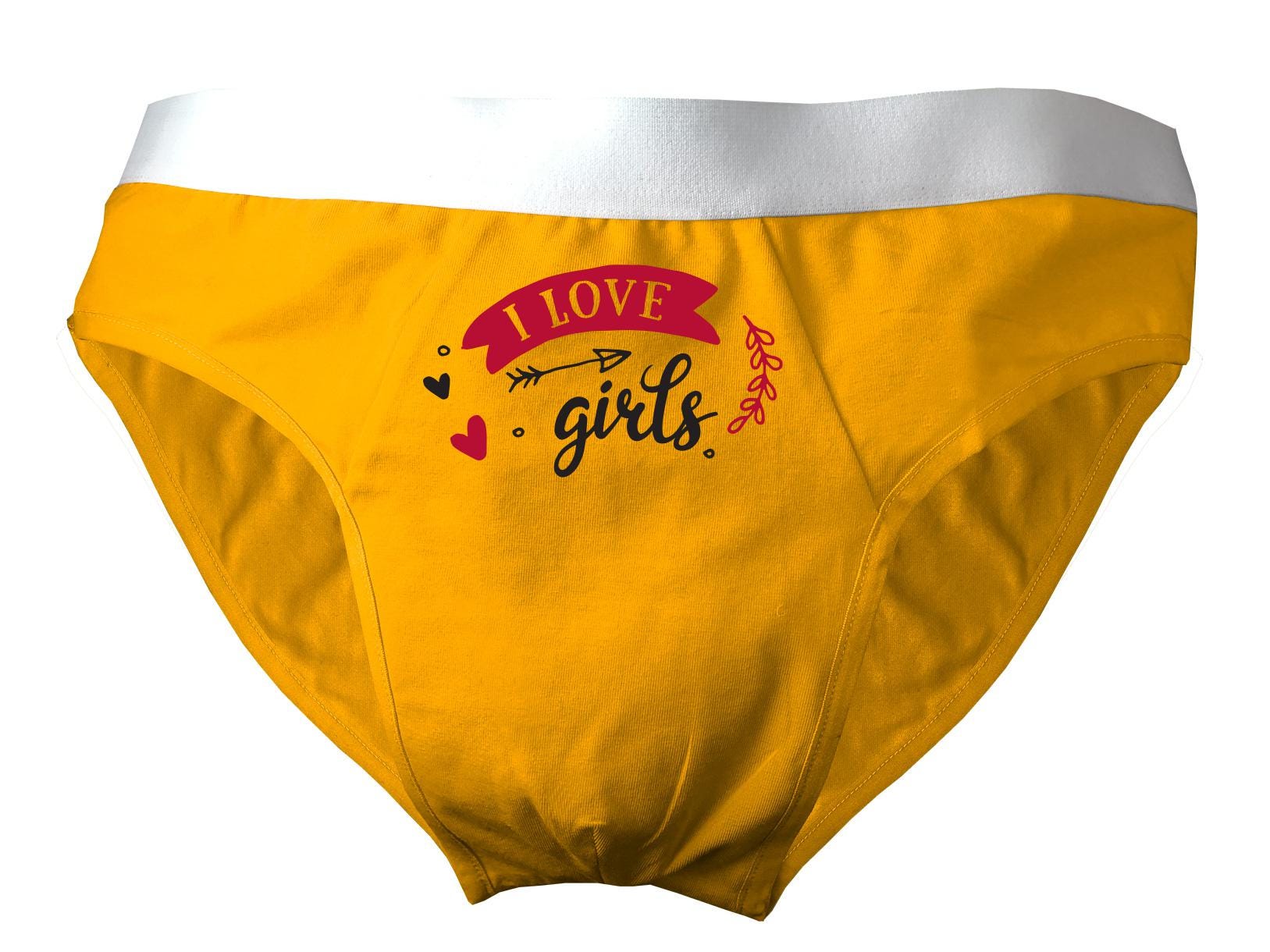 Herren Slip Bedruckt Mit I Love Girls von KleinerFratzStore