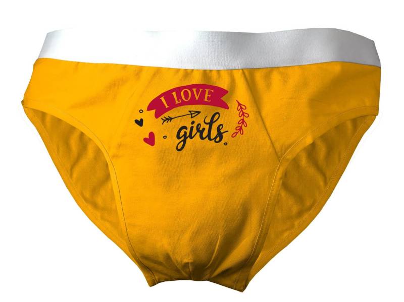 Herren Slip Bedruckt Mit I Love Girls von KleinerFratzStore