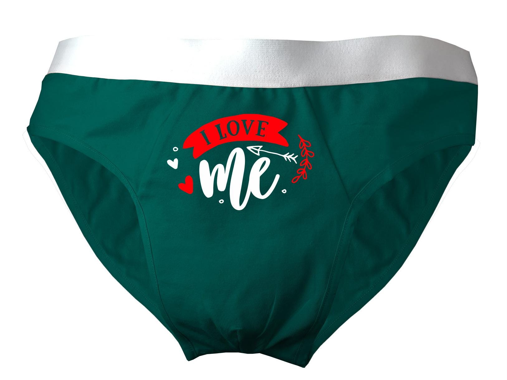 Herren Slip Bedruckt Mit I Love Me von KleinerFratzStore