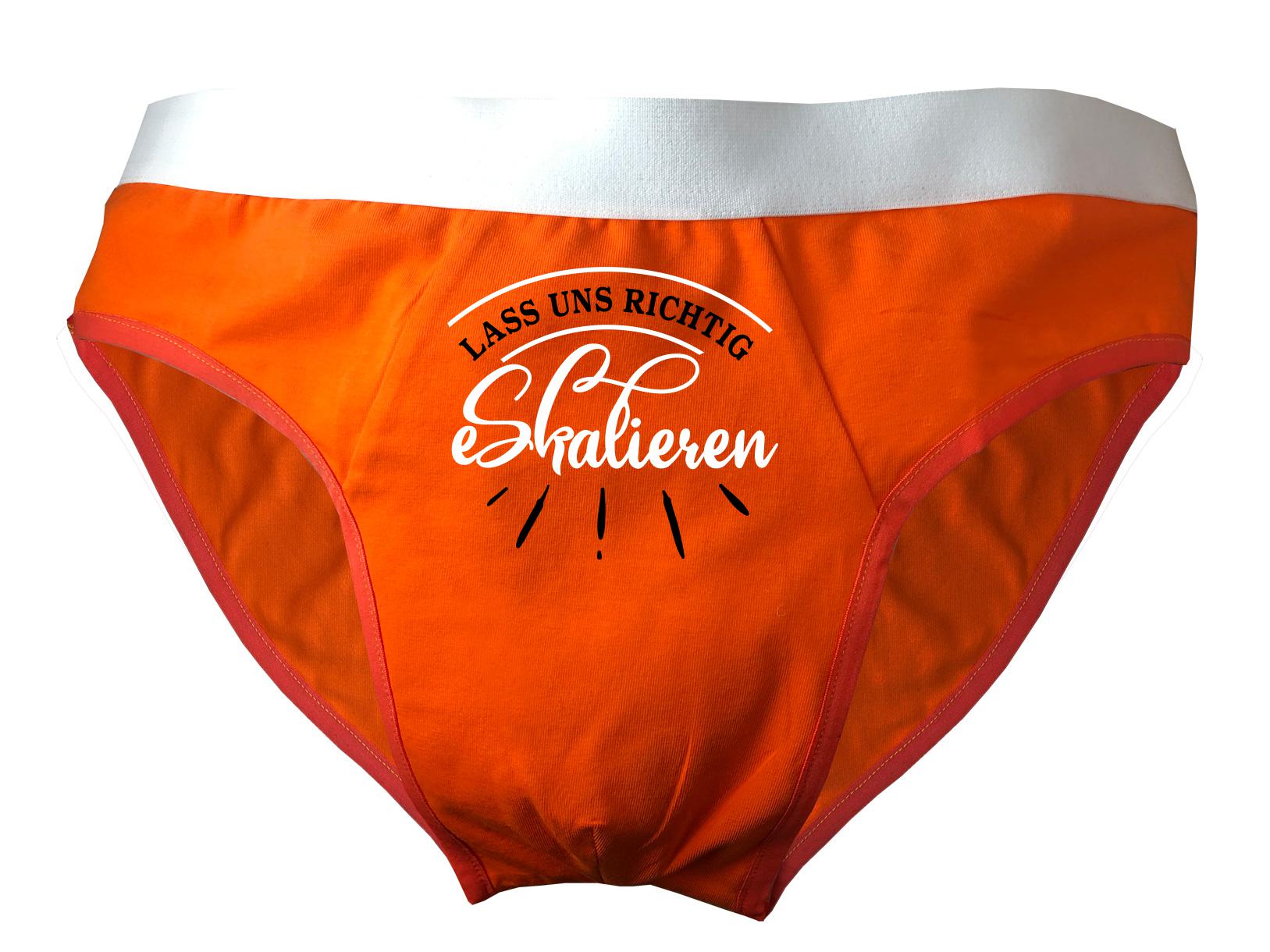 Herren Slip Bedruckt Mit Lass Uns Eskalieren von KleinerFratzStore